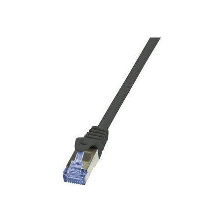LogiLink PrimeLine CAT 6a SFTP PiMF 15m Patch Cable - High-Speed, Durable, Black - Enhance Your Connectivity!